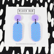 CAPSULE EARRINGS - SQUIGGLE CHECKERBOARD - Available in various colors