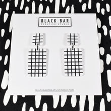 GRID EARRINGS - LARGE - Available in various colors
