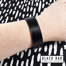 BLACK POWDER COATED BRACELETS - Available in 3 widths